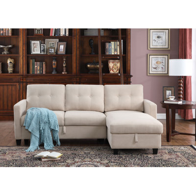 84.2" Wide Reversible Sofa & Chaise