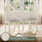 Deral Farmhouse Upholstered Dining Chairs, White-129849086