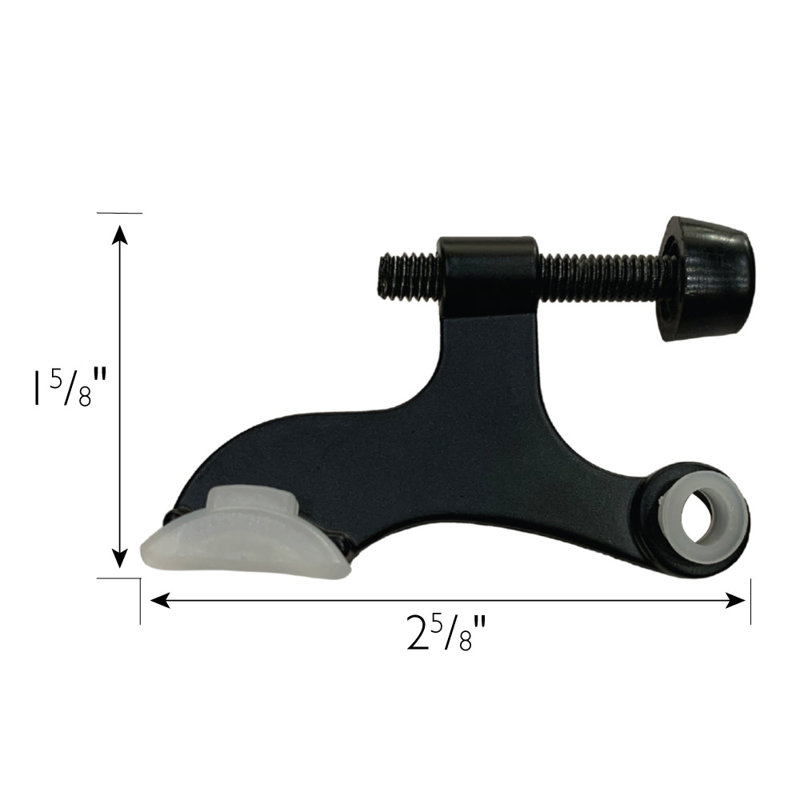 Zinc Hinge Pin Stop, Matte Black