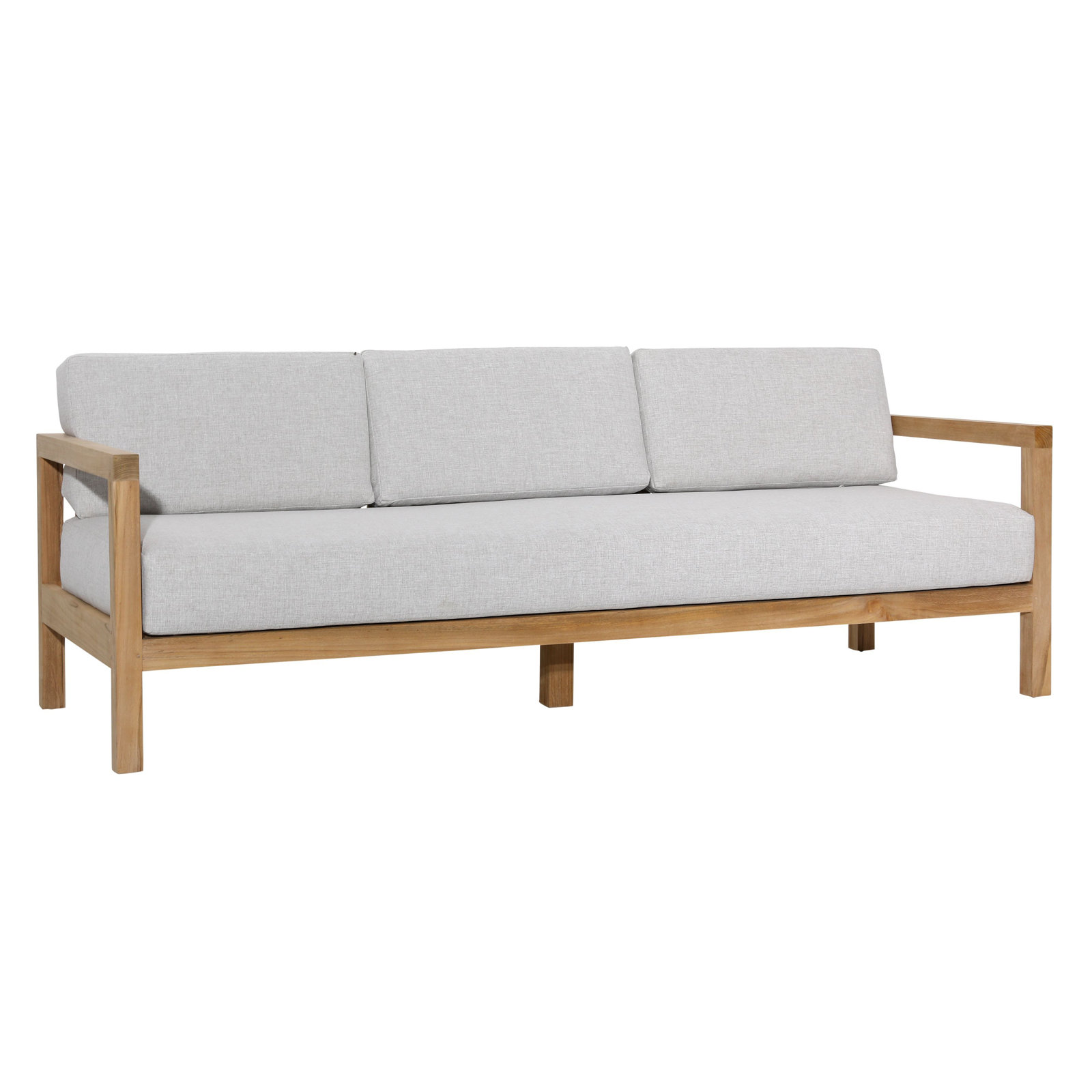 Boe 82" Outdoor Olefin Patio Sofa, Light Grey
