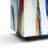 Ossi Singular Block End Table Printed Art Glass Table 22in 