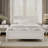 Mid-Century Wood Platform Bed with Headboard and Wood Slat Support-2097885742-2097885741