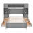 Ethil 4 Drawers Bookcase Platform Bed-1035593825-1047717054