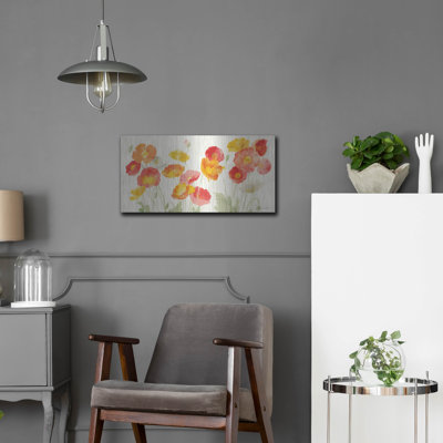Lark Manor ™ «Bright Poppies 3» par Danhui Nai, art mural en métal