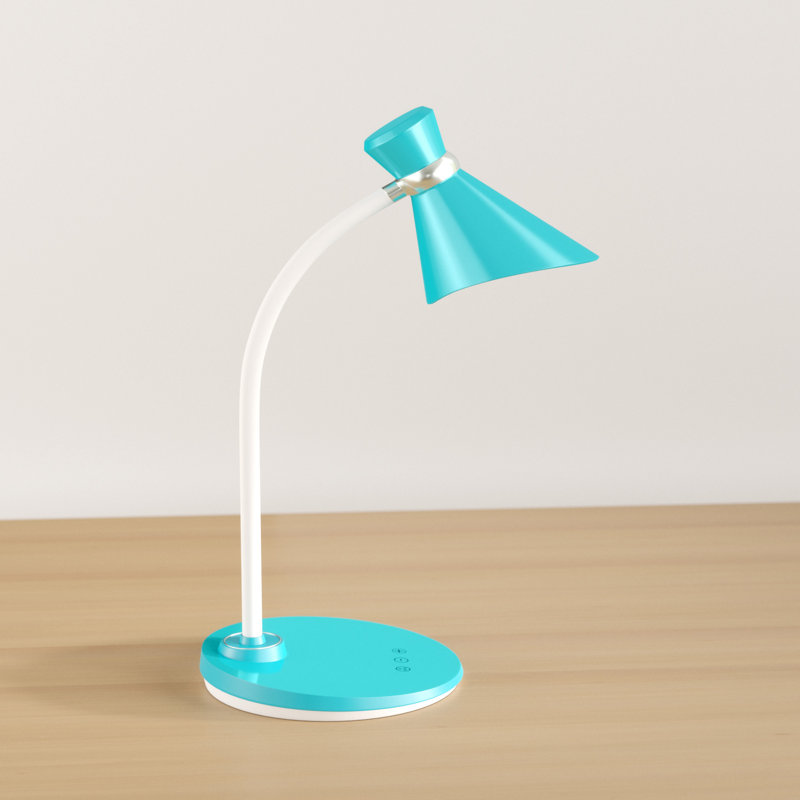 Lampe de bureau 16 po Crain, Bleu, Blanc