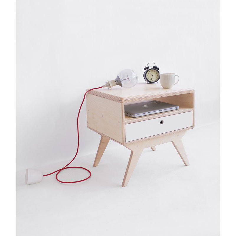 Miner 50cm W Bedside Table