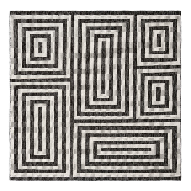 Forte Hower Indoor/Outdoor Area Rug, Square 7'10"