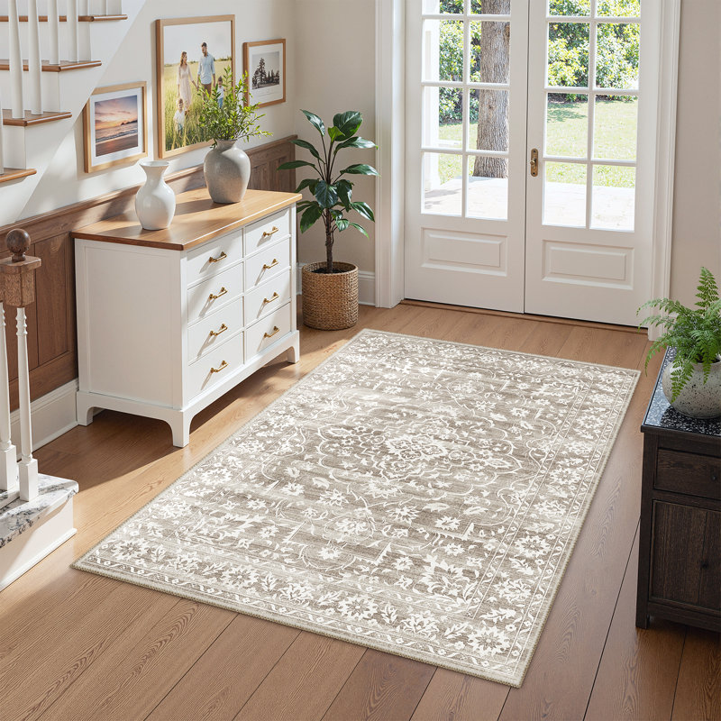 Rectangle Area Rug, Lightbrown, Rectangle 60 x 120cm