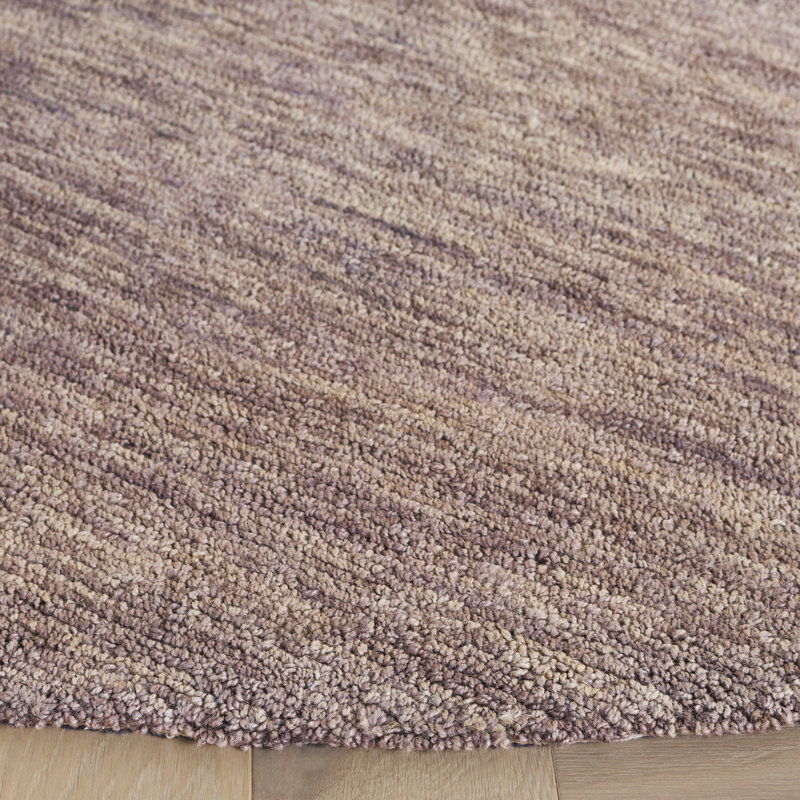 Xaviour Natural Fiber Hand Tufted Jute Cotton Solid Color Rug in Gray, Round 6'