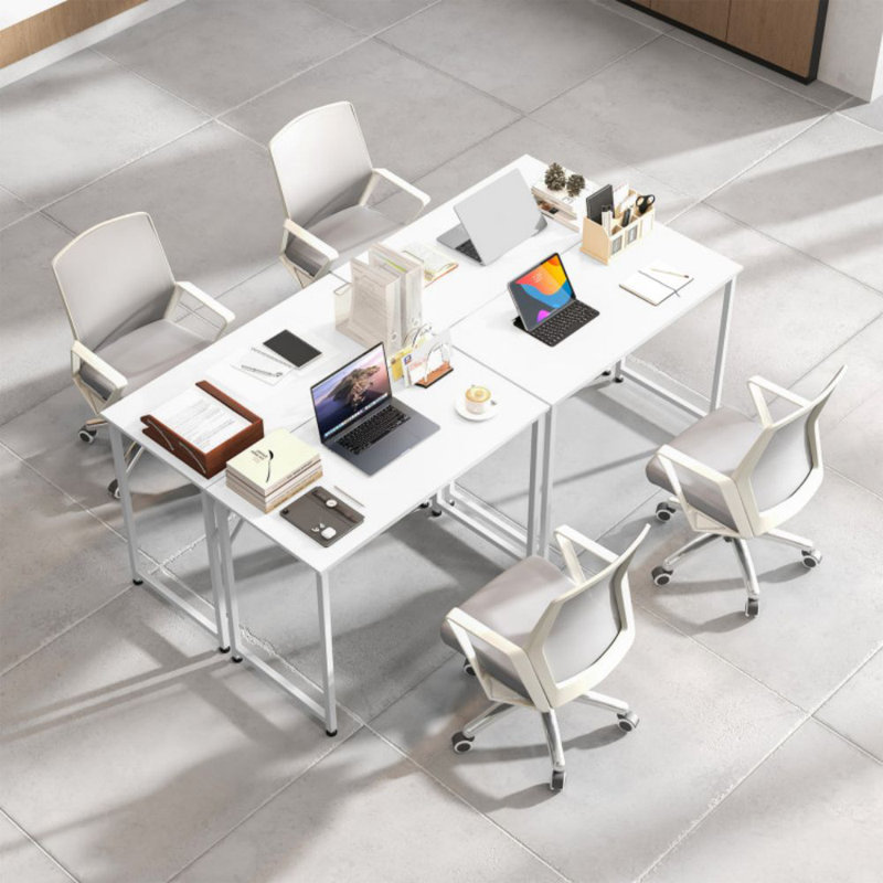 Petit bureau d'ordinateur de 40 pouces avec structure en métal robuste