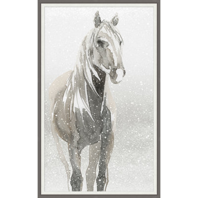 Horse In The Snow 2 Print