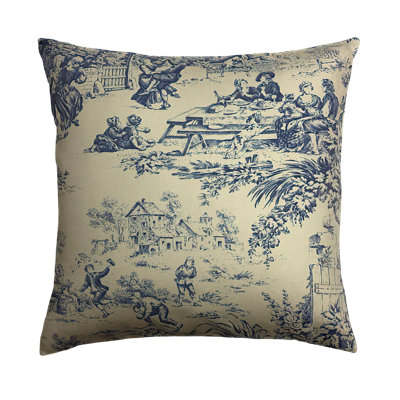 Festin Toile Feather Reversible Throw Pillow