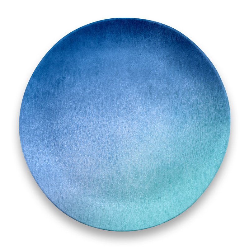 Sercay Oceanic Ombre Dinner Plate, 10.5",Melamine,Set Of 6