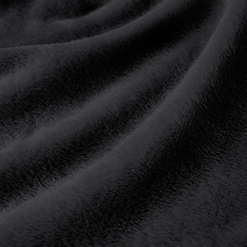 Ensemble de draps Microplush, Noir, Ensemble de draps pour très grand lit + un drap-h