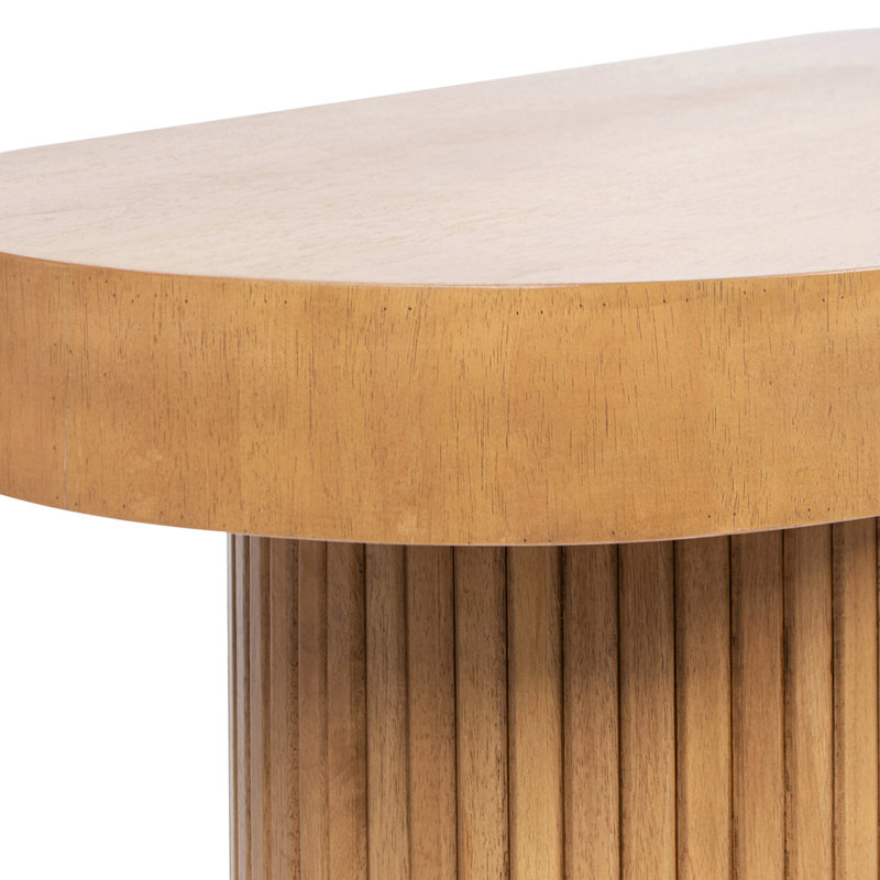 Dortch 55.5" Single Drawer Fluted Oval Console Desk