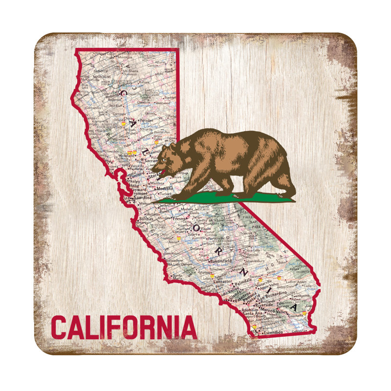 Wood Square 4 Piece Coaster Set