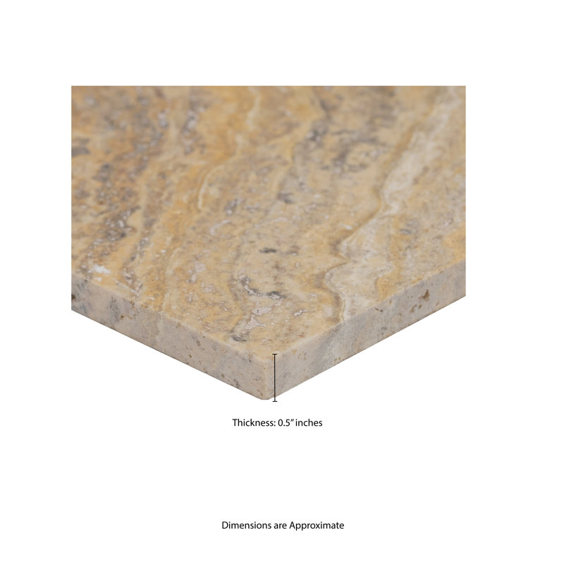 Marzana Aurelia 18 in. x 18 in. Honed Travertine Floor and Wall Tile