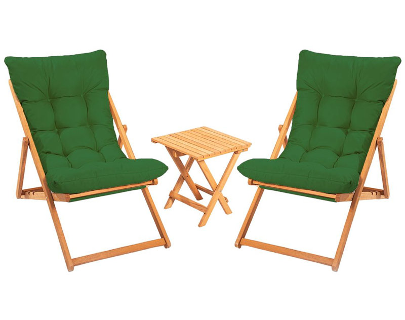 Phillippi 2 - Person Seating Group with Cushions, Green