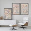 Femmes abstraites géométriques au trait, art mural minimaliste Mid Modern-102833162-102833164