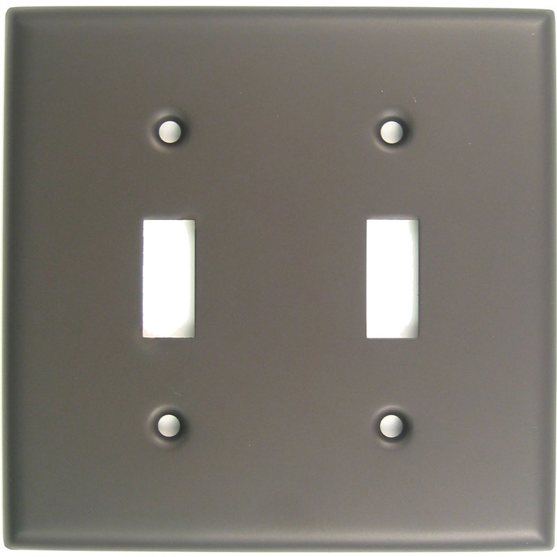 No Subject 2 - Gang Toggle Light Switch Standard Wall Plate, Oil Rubbed Bronze
