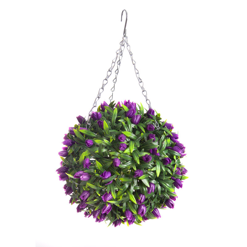28cm Faux Flowering Plant, Purple