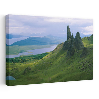 High Angle View Of Rock Formations On A Mountain Old Man Of Storr Isle Of Skye Scotland Abstract Contemporary Mountain Nature Art