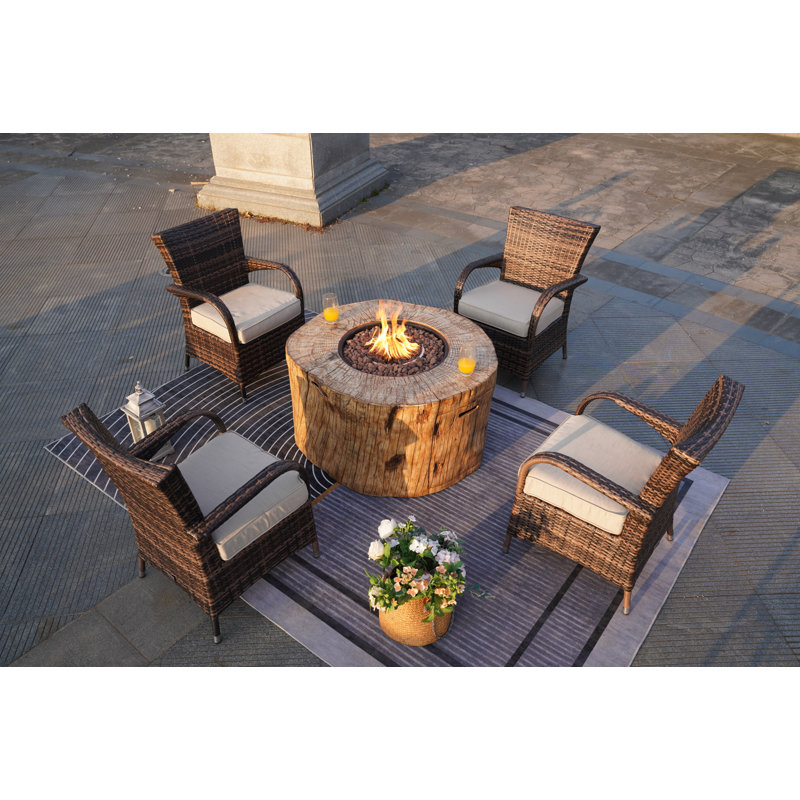 4 - Person Patio Conversation Set with Cushions