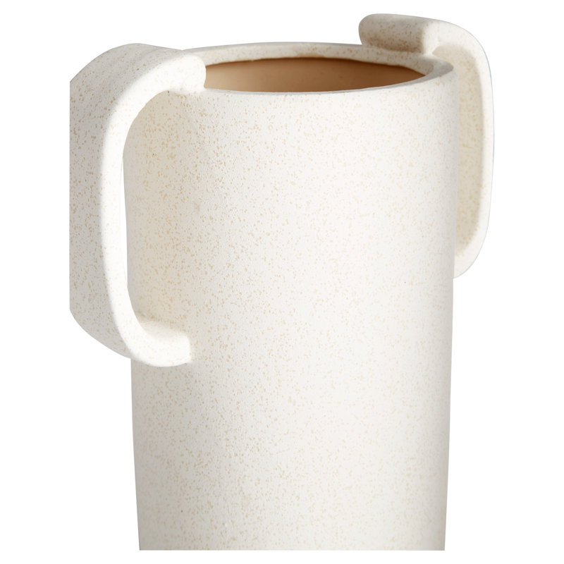 Dusty Miller Ceramic / Porcelain Table Vase, 12.25" H x9.75" W x6.25" D