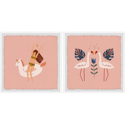 Mazon Tropics In My Mind by Marmont Hill - 2 Piece Single Picture Frame Painting Set