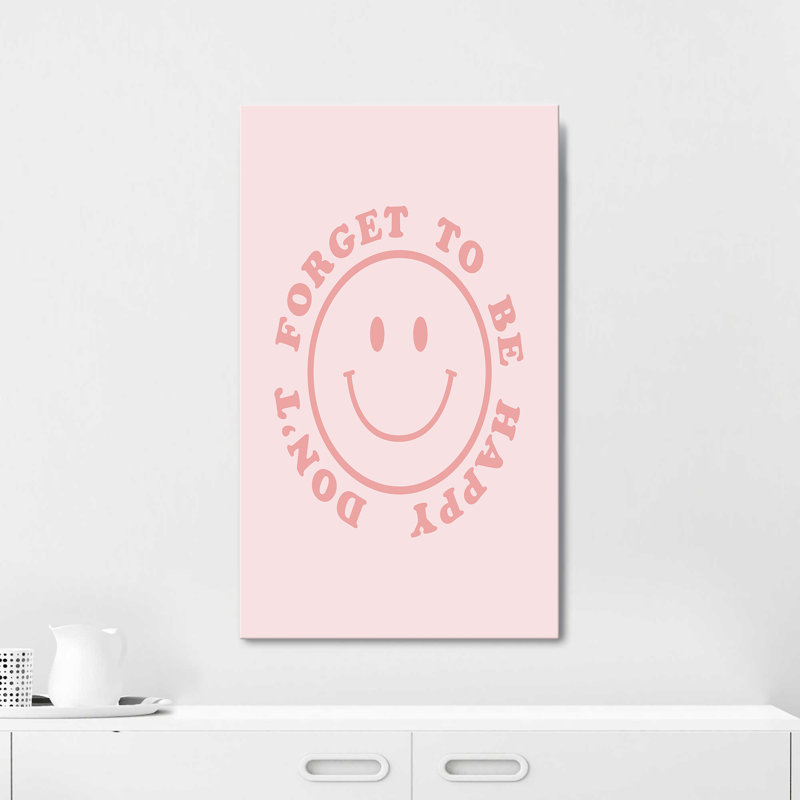 "Be Happy" par CAD Designs, reproduction sur toile, H 30 po x l 18 po x P 1 po