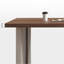 Bureau brun en noyer + blanc beige + bois manufacturé rectangulaire noir + verre-601623108