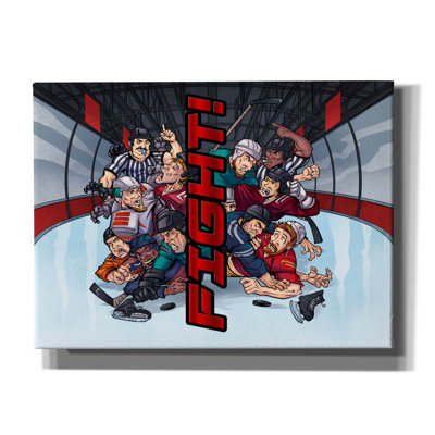 «Lurello Hockey Fight» sur toile de fond