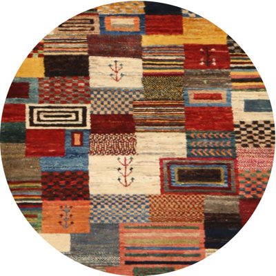 Tapis brun/vert/gris zone contemporaine