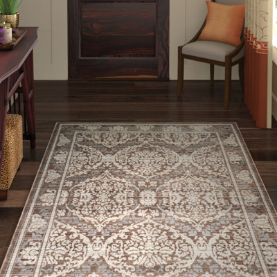 Tapis abstrait gris / brun