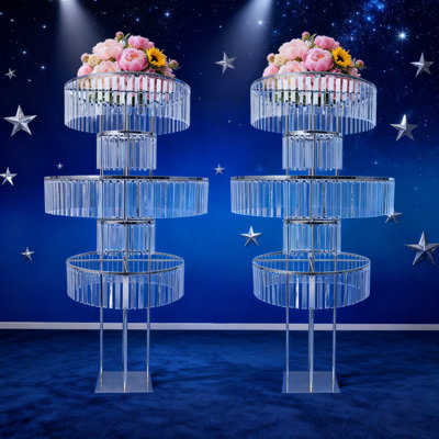 2Pcs 5-Tier Wedding Flower Stand Centerpieces