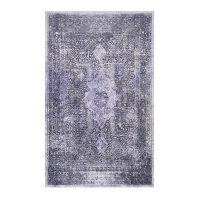 Area Rug, Anthracite Washable Rug (Anthracite)
