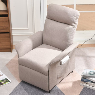 Convertible Sleeper Chair Bed, Power Recliner Chair, Adjustable Electric Recliner Chairs For Adults With Remote Control & Side Pocket, Small Sofa Bed