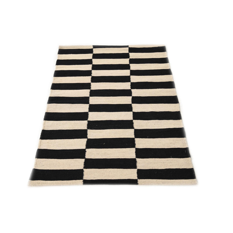 Tapis noir et blanc Parrett