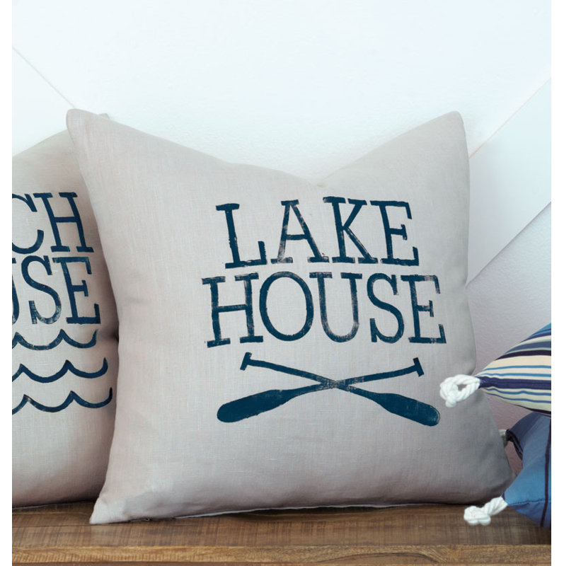 Nautical Linen Square Pillow Cover & Insert