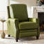 Fauteuil inclinable par pression en cuir véritable de 33 po Andrena-62394296