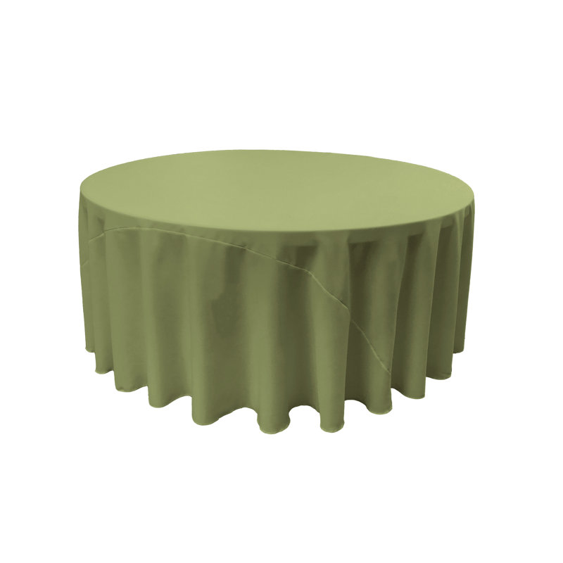 Solid Color Round Tablecloth - Basics by Wayfair™, Dark Sage, 132" Round