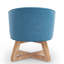 Chaise d'appoint pivotante à 360 degrés avec base en bois massif robuste-133994832