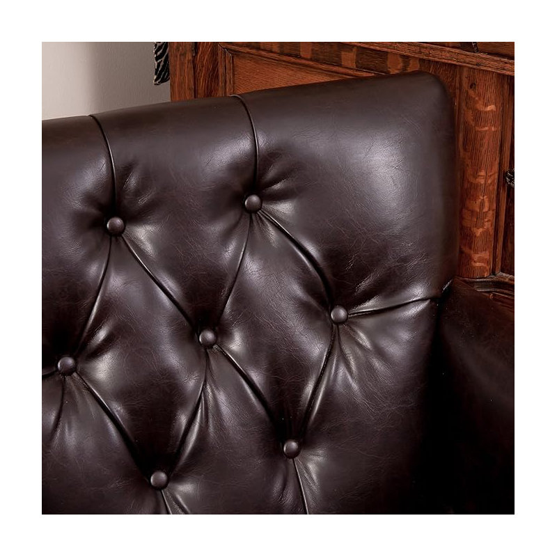 Méridienne capitonnée en cuir