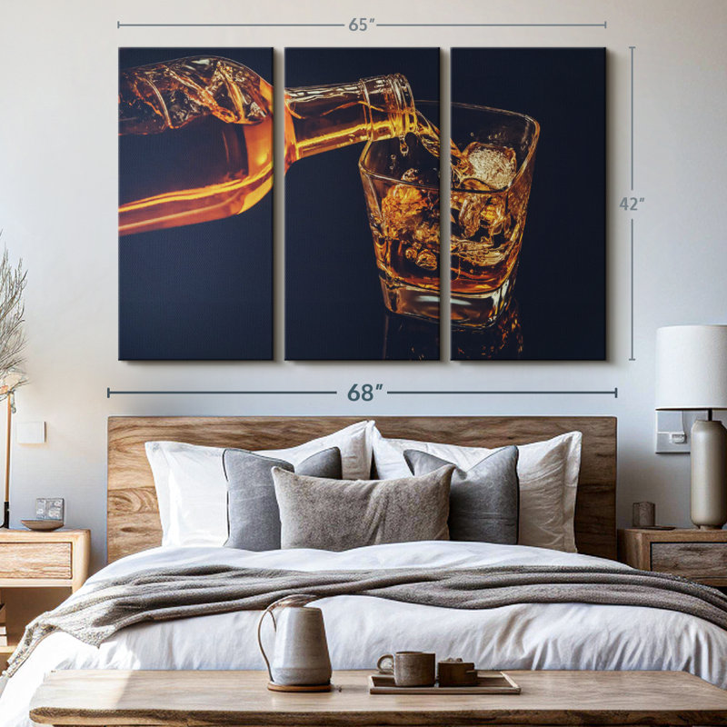 «Versing Whisky Glass» sur, H 42 po x l 65 po x P 1,25 po