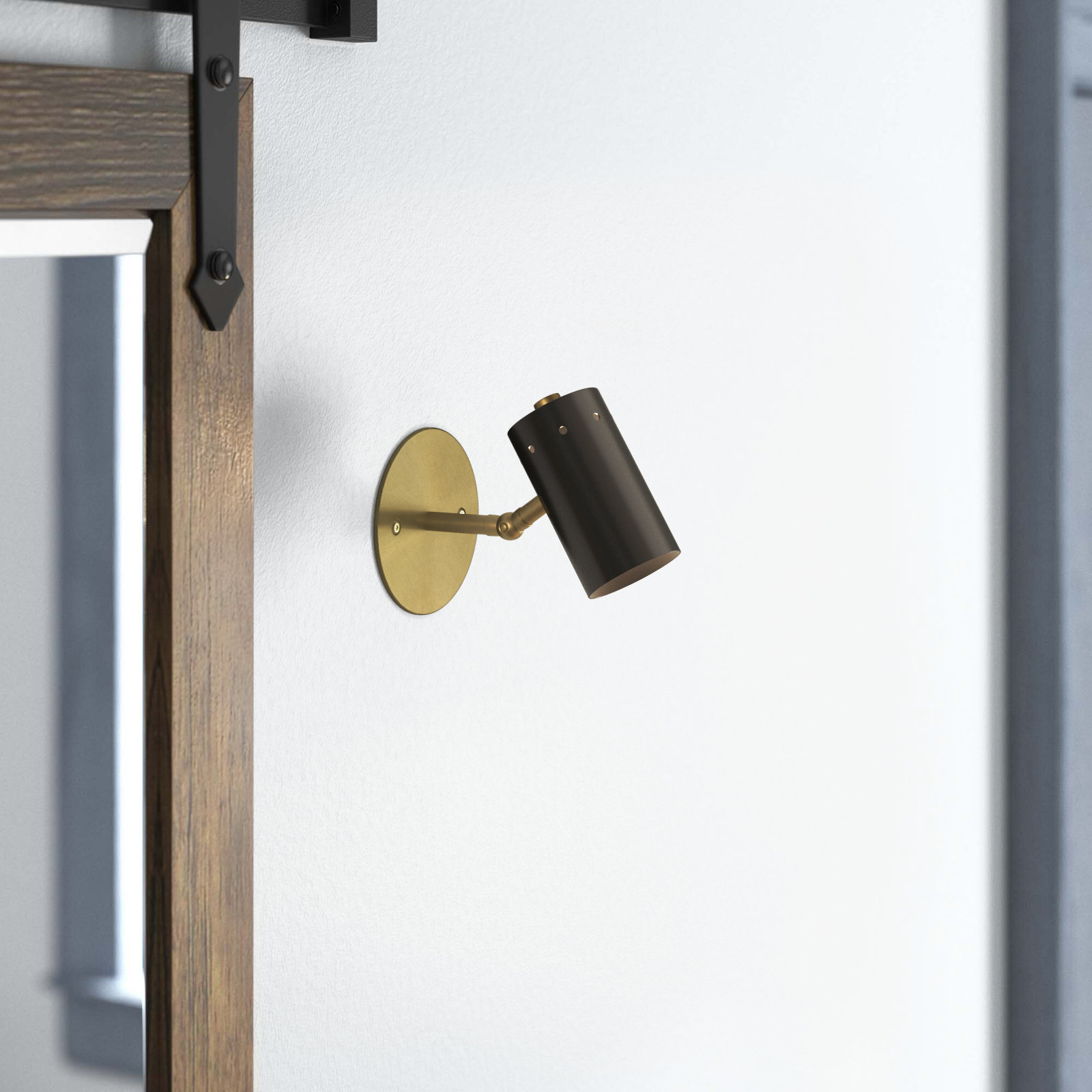 Outdoor Armed Sconce, Oiled Bronze