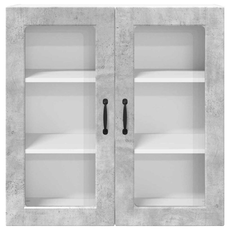 Vidaxl Kitchen Wall Cabinet Brown Oak 60 X 31 X 80 Cm Engineered Wood, Concrete Grey, 80cm H x 80cm W x 31cm D