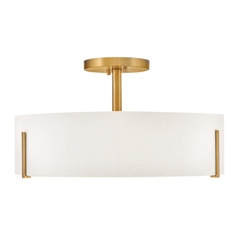 Hinkley Halle Semi Flush Mount, Lacquered Brass