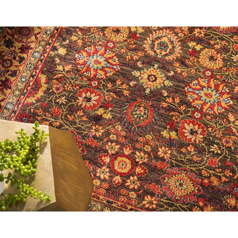 Tapis à motif oriental bronze Stirling, Rectangle 2 pi 2 po x 3 pi