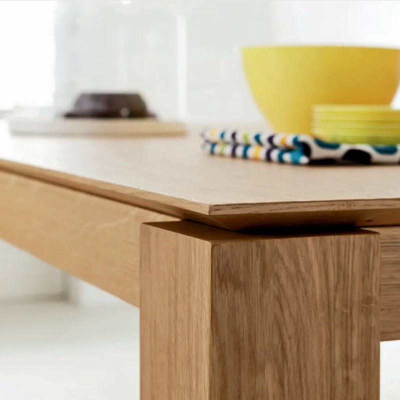 Solid Wood Dining Table Cherry Solid Wood Top Dining Table, 29.5"H x 86.6"L x 35.4"W