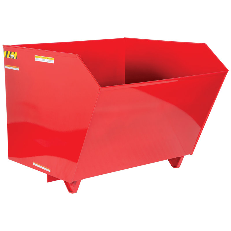 Poubelle à profil bas 479,31 gallons, Rouge soda